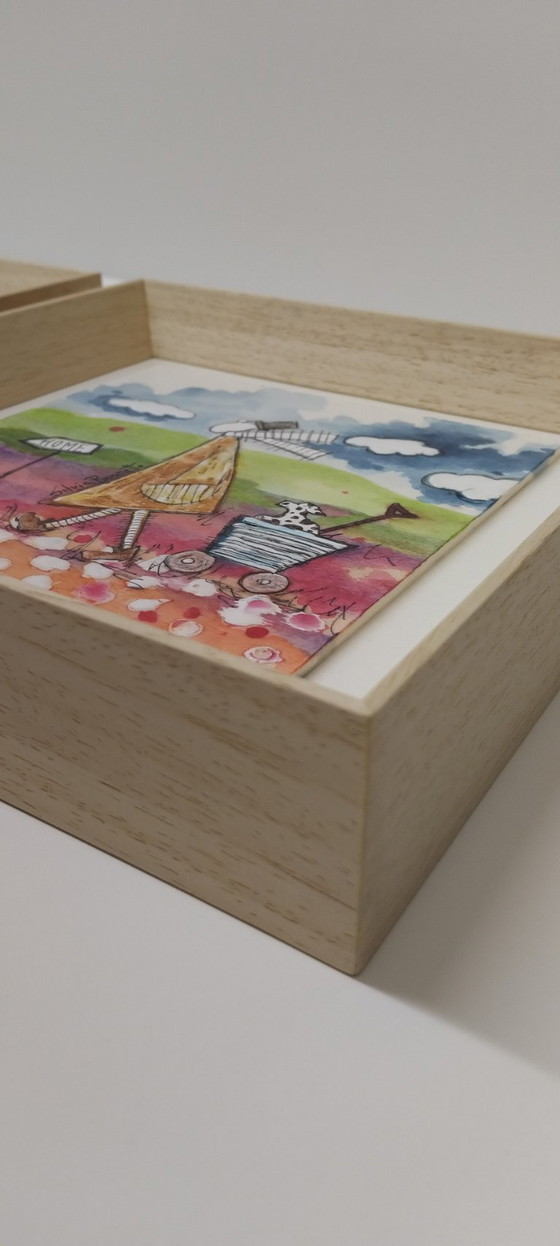 Image 1 of PEINTURE ORIGINALE ENCADRÉE