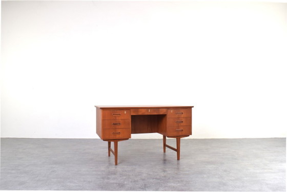 Image 1 of Bureau de direction danois moderne en teck, style Mid-Century Modern, années 1960