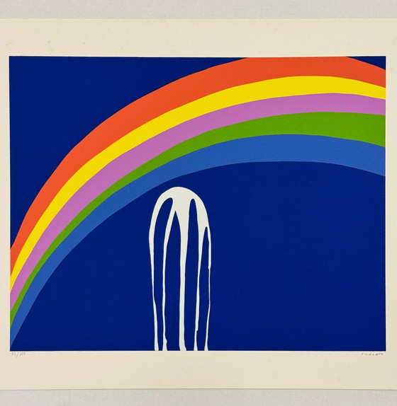 Quadro serigrafia Giulio Turcato 50x70cm arcobaleno, astratto – Litografie e stampe, Carta (photo 5 of 7)