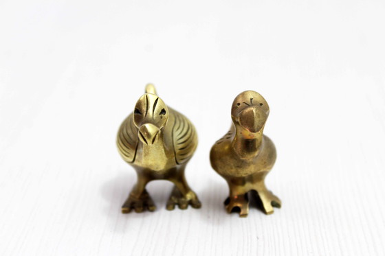 Image 1 of Pair of Brass Dodos 1970