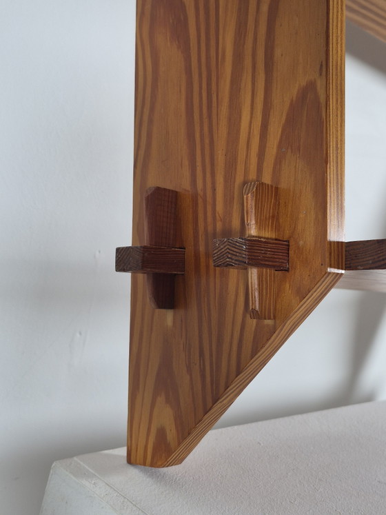Scaffale a parete brutalista vintage in pino Mid-Century – Decorazioni murali, Wood (photo 7 of 15)