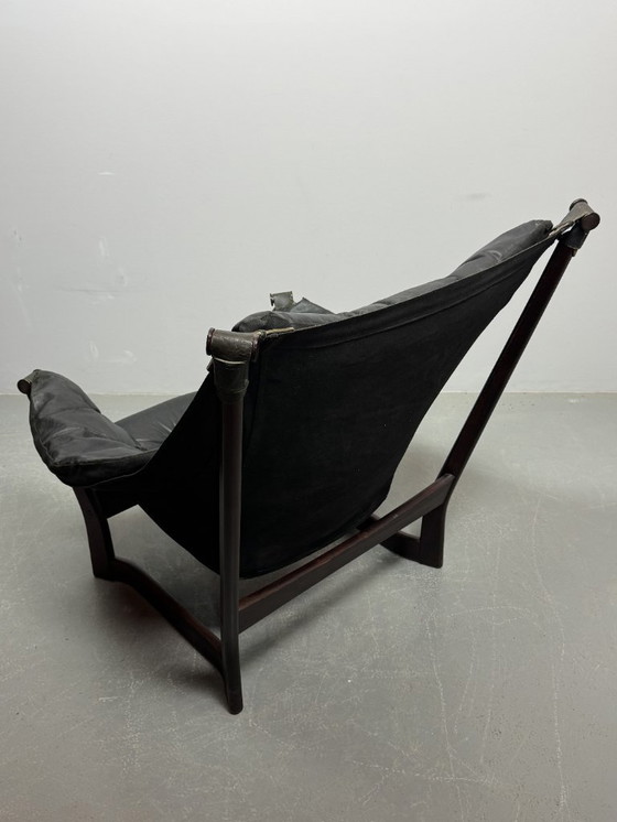 Image 1 of Mid-Century Design „Trega“ Sling Lounge Chairs von Tormod Alnæs für Sørlie Møbler, Norwegen, 1970er Jahre
