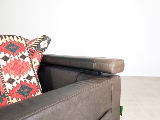 Image 1 of Original Giorgio Soressi Sofa Design Couch 1990 leather two-seater