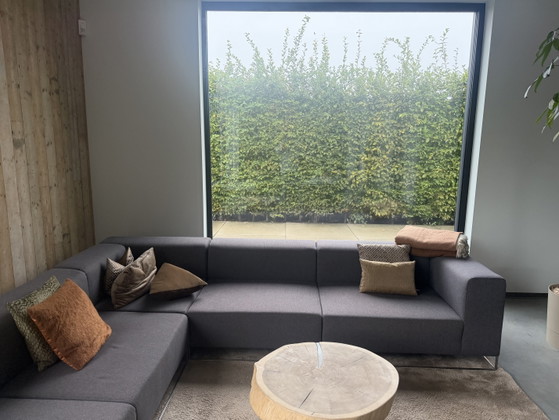 U-förmiges Sofa von Living Divani – Ecksofas, Textile, polished steel (photo 3 of 5)