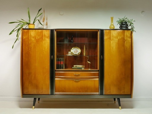 Tablero alto vintage / mueble de salón, años 60, Alemania