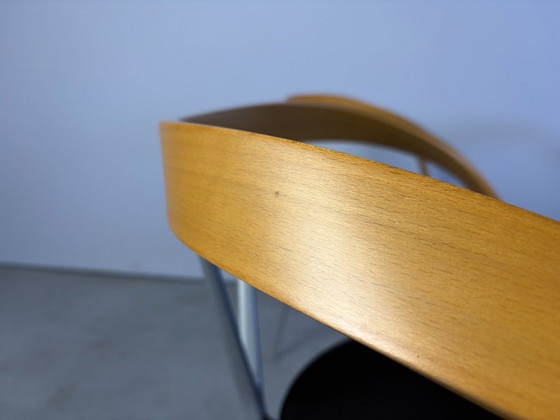 Revers Dining Chairs by Andrea Branzi for Cassina, 1993, Set of 6, Wood, Metal, Black, Modern (photo 2 of 13)