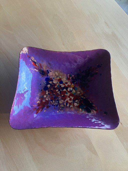 Magnifique bol en cuivre émaillé