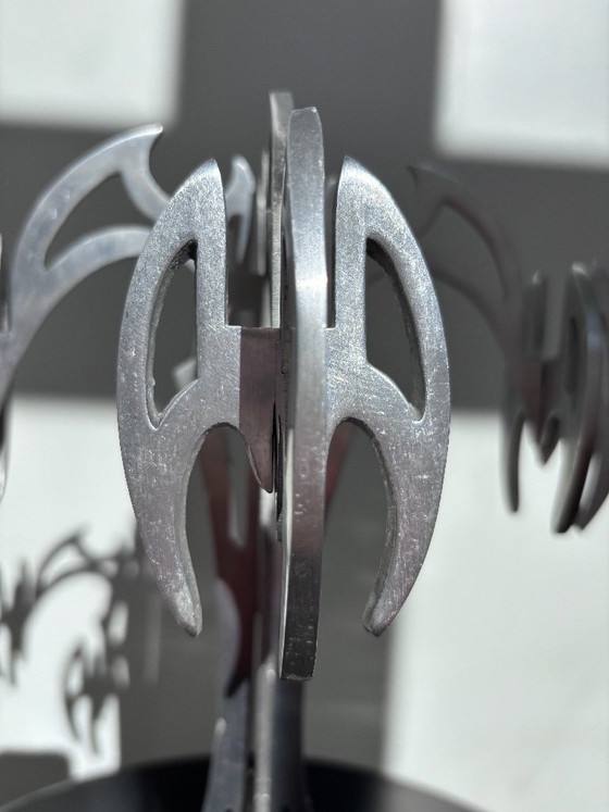 Image 1 of Unusual metal design candle holder - Goth - Cyber Gothic - Y2K