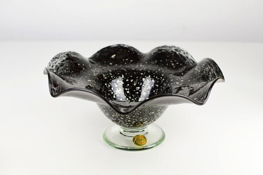 Bol vintage en verre soufflé à la bouche