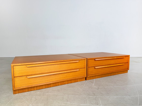 Image 1 of 2x Credenza originale WK Möbel in teak, cassettiera di metà secolo anni &#39;60