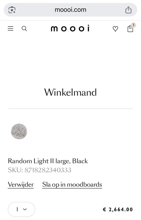 Image 1 of Lampe suspendue Moooi zwarte 105cm