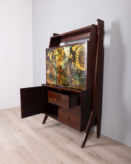 Image 1 of Pagina 1 di 29 Credenza alta in legno vintage anni '50 disegnata da Umberto Mascagni