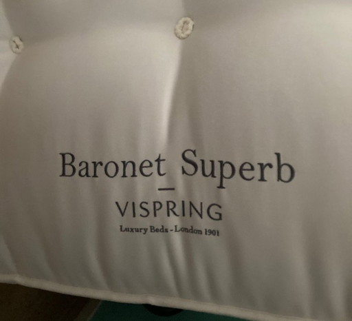 Colchón Vispring Baronet Superb Soft 90x220 con sobrecolchón de lujo incluido - como nuevo
