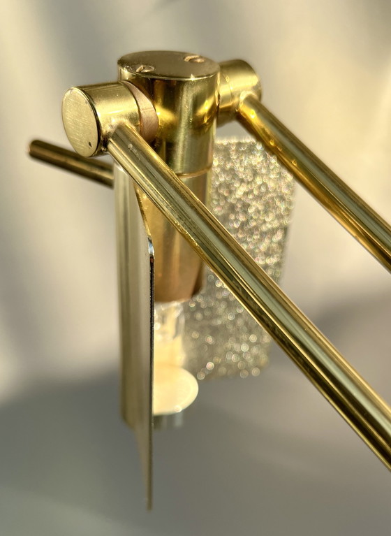 Image 1 of E.L.E. Leuchten – Lampada da scrivania in ottone massiccio dal design di metà secolo (circa anni '70/'80)