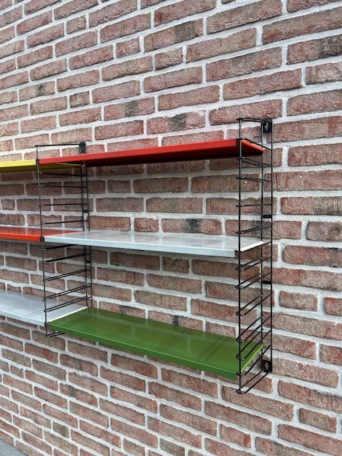 Vintage dubbel Tomado-wandsysteem – Wandrek, Metal (photo 3 of 15)