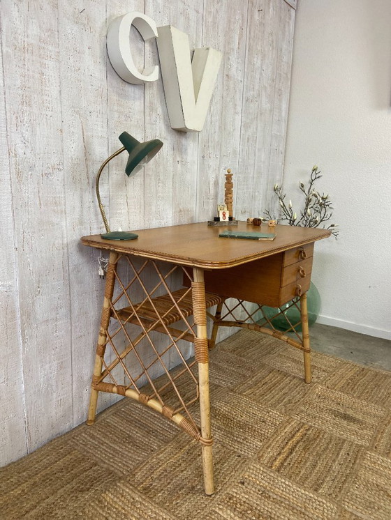 Image 1 of scrivania in rattan