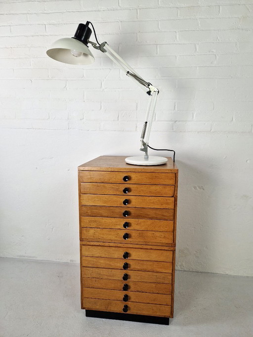 Aluminor desk lamp scissor lamp, 1970s