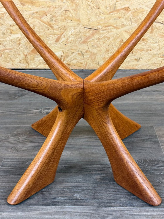 Teakhouten salontafel T118 glas uit de jaren 60/70 van Illum Wikkelso voor Niels Eilersen – Gold, Wood (photo 14 of 18)
