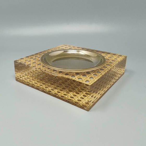 Image 1 of 1970s Stunning Smoking Set in Vienna Straw by Geolel. Made in Italy