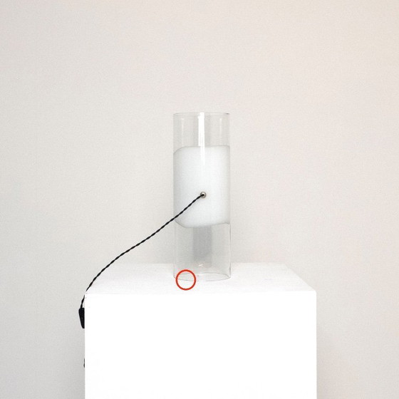 Image 1 of Carlo Nason for A.V. Mazzega LT213 Murano table lamp – white crystal glass design icon