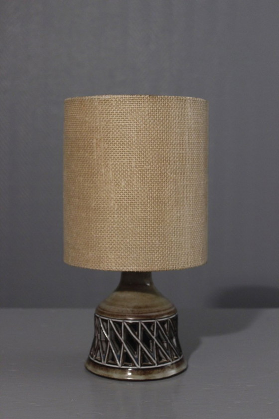 Image 1 of Robert Pérot atelier du Vieux Moulin in Vallauris durchbrochene Tischlampe 1950s