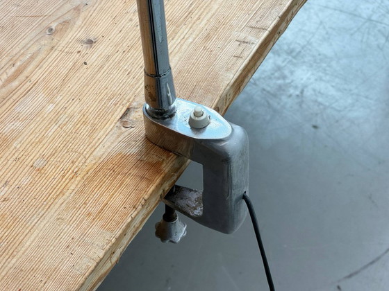 Image 1 of Space Age Chrome Clamp Lamp with Gooseneck, 1970s