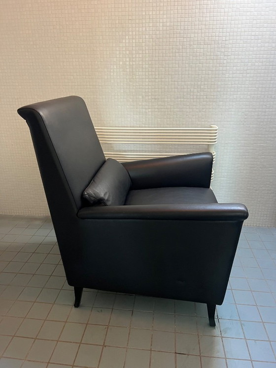Image 1 of Auténtico sillón Poltrono Frau, cuero negro, impecable