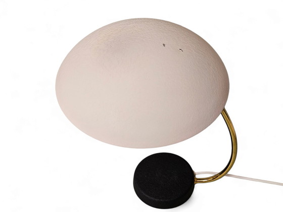 Image 1 of Lampe de table / lampe de bureau noire et blanche, style cosaque, milieu du XXe siècle