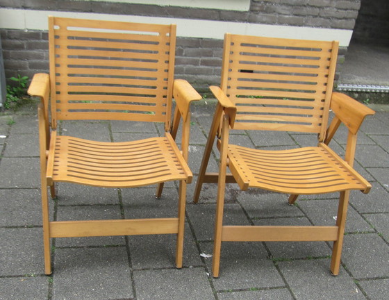 Image 1 of 2x Rex Fauteuils pliants par Niko Kralj pour Stol