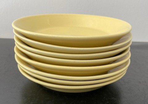 Arabia Finland Kaj Franck "Kilta" 8 Cake plates Yellow