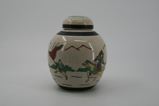Orientalische Craquelé-Porzellanvase