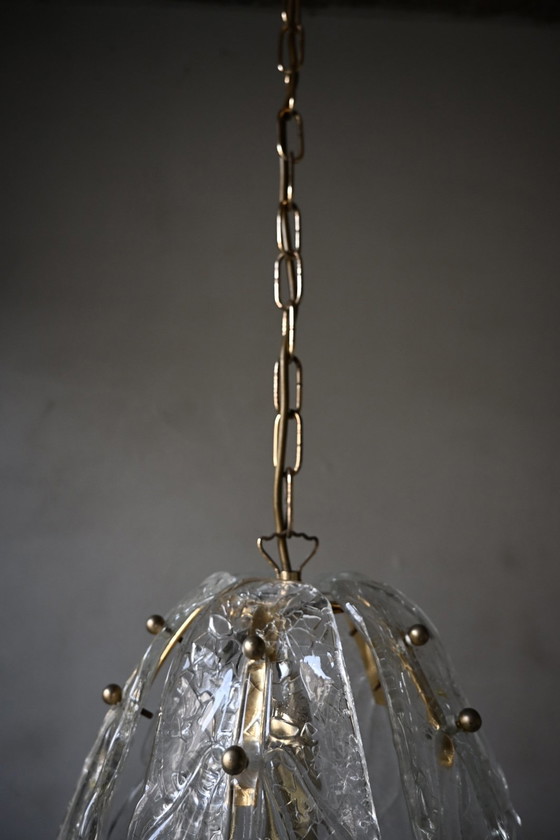 Image 1 of Lámpara de araña italiana Sylcom Light de cristal de Murano.