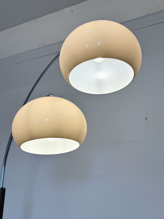 Dijkstra double arc Floor lights | 1970s – Metal, Chrome (photo 10 of 16)