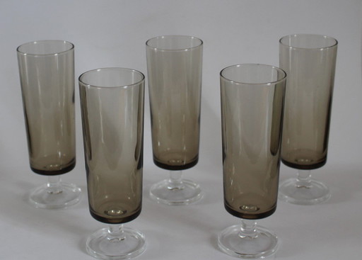 Set von 5 Sektgläsern Luminarc Rauchgrau