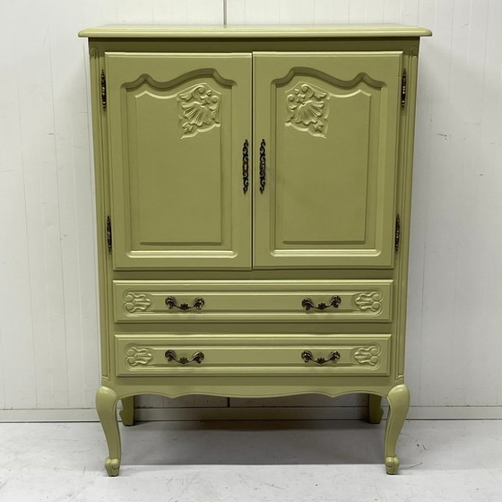 Mobile TV Queen Anne Restyle Verde Oliva Credenza Cassettiera – Credenze alte, Wood (photo 3 of 12)