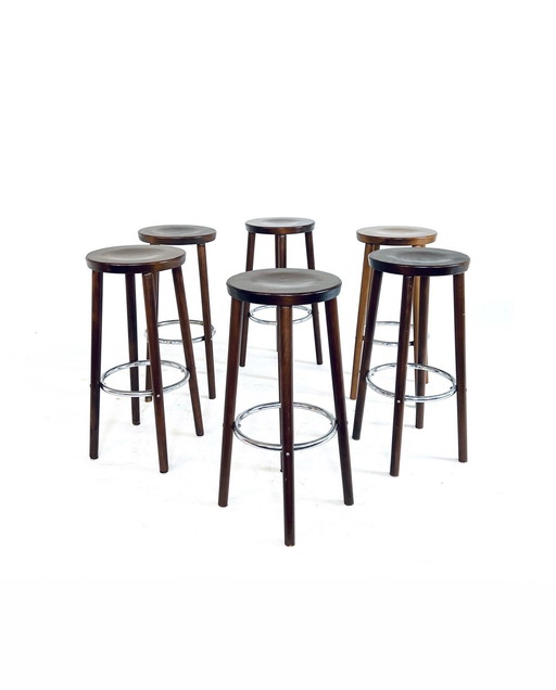 6x Brutalistische Barkruk ‘70
