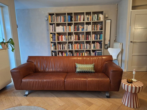 Labelbank Santiago Gerard van den Berg 3-Sitzer aus cognacfarbenem Leder