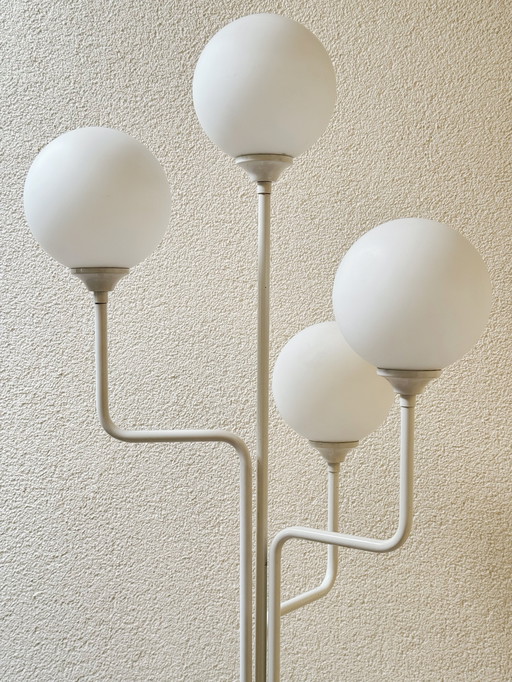 Space Age Floor Lamp with Four Rotating Glass Globes