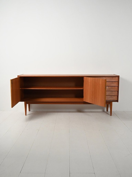 Image 1 of Scandinavian sideboard with tile-style drawers from the 1950s