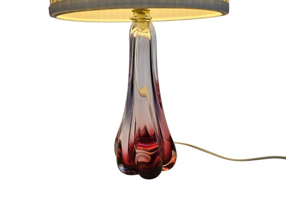 Image 1 of Christalleries de Val St Lambert - Belgium - crystal - transparent - pink - 1970's