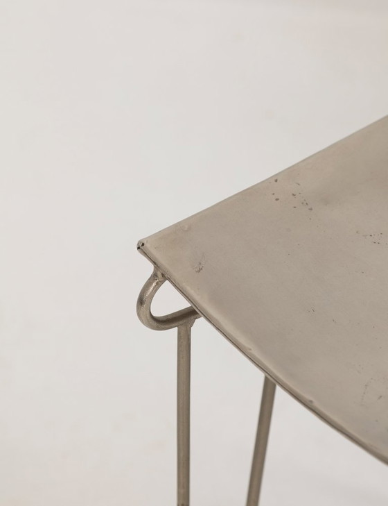 Image 1 of Conjunto de 4 sillas de artista de metal cromado, circa 1960/70