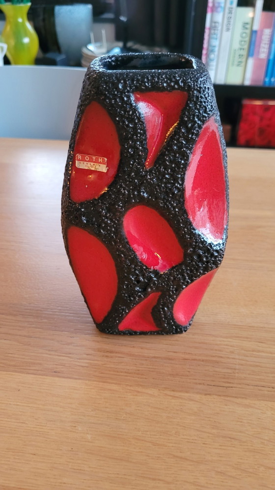 Image 1 of Roth Keramik fat lava vaas - jaren 60