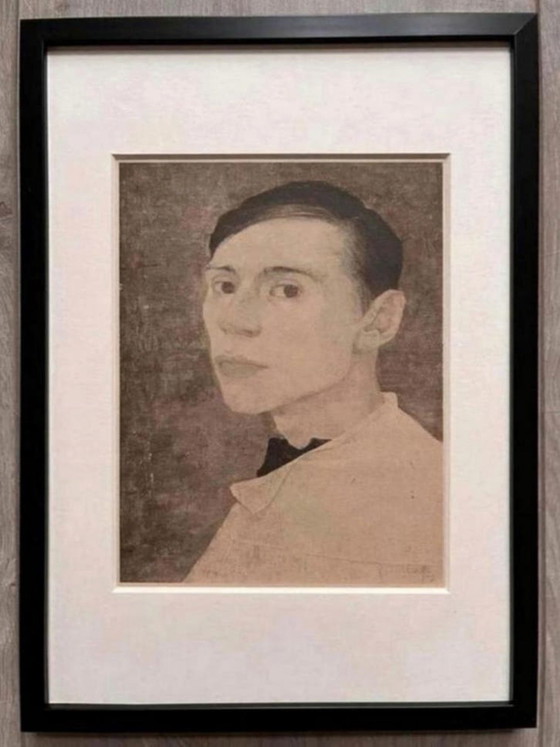Image 1 of Jan Mankes 1889-1920 / Autorretrato original en heliograbado Jan Mankes 1923
