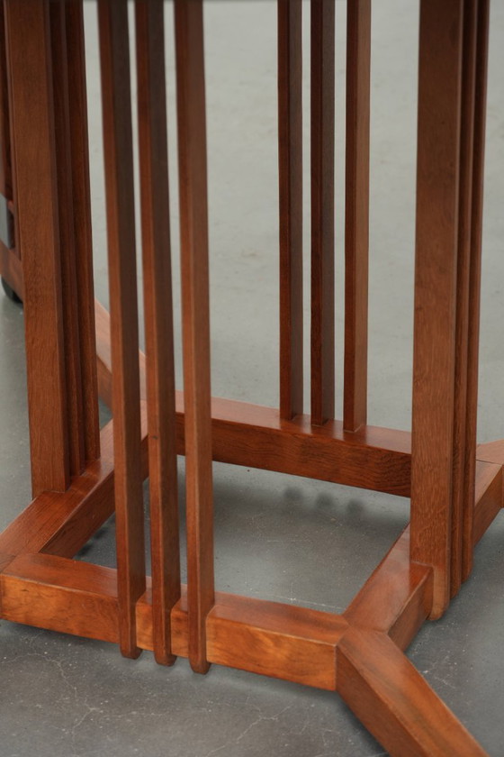 Image 1 of Round vintage Art Deco design dining table by Schuitema for 4 people from the Decoforma series