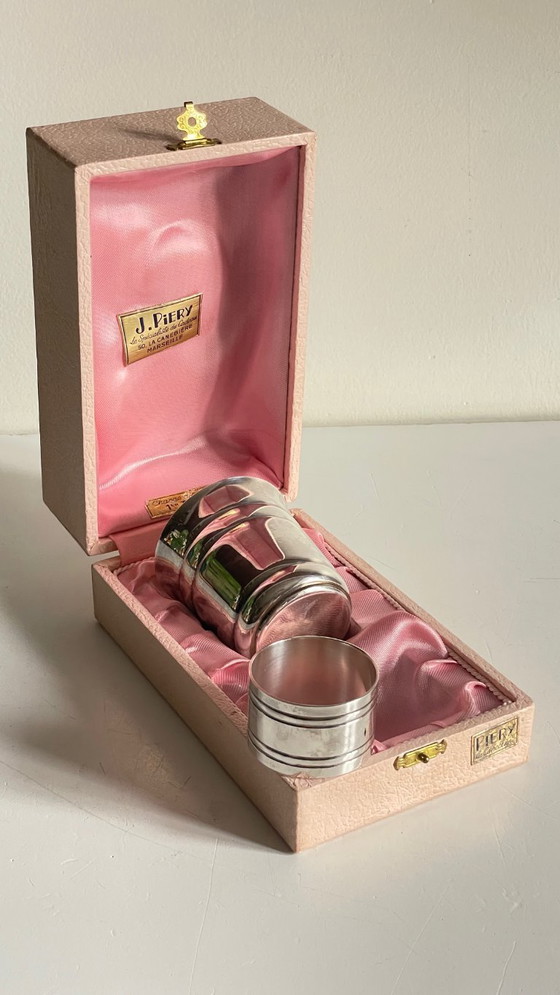 Image 1 of Silver-plated glass and napkin ring by UDNER