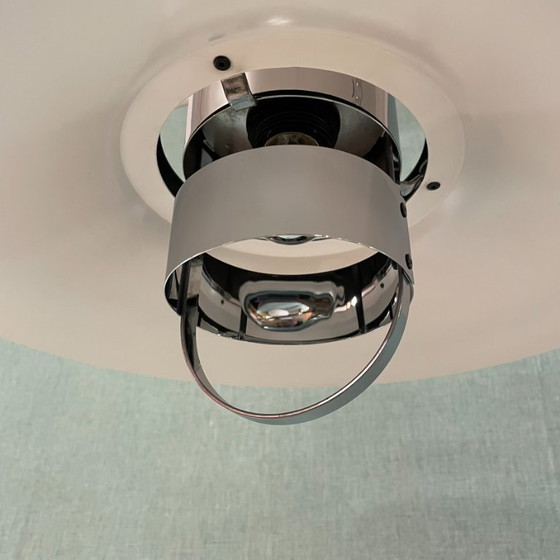 Image 1 of Dänische Pendelleuchte im Mid-Century-Stil von Vitrika – Schwarz mit Chrom