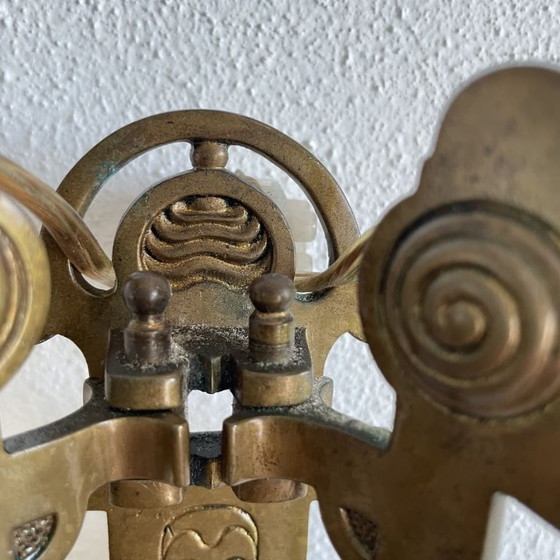 Art Nouveau Style Brass Articulated Double Piano Wall Sconce Lamp, 1900s, 1890s – Wall lights, Bronze (photo 8 of 13)