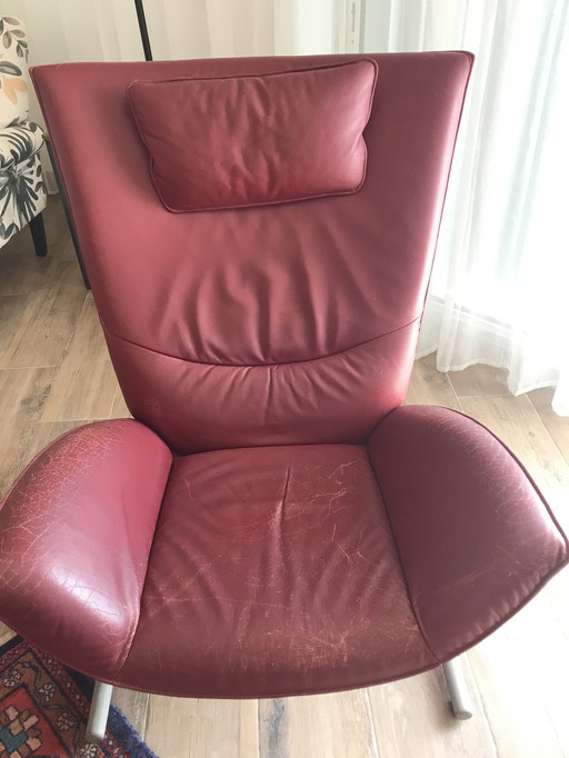 Poltrona in pelle di Rolf Benz