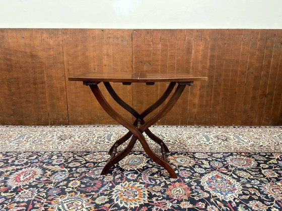 Table d'appoint pliante anglaise classique, Tables d'appoint, Marron, Chesterfield (photo 3 sur 7)