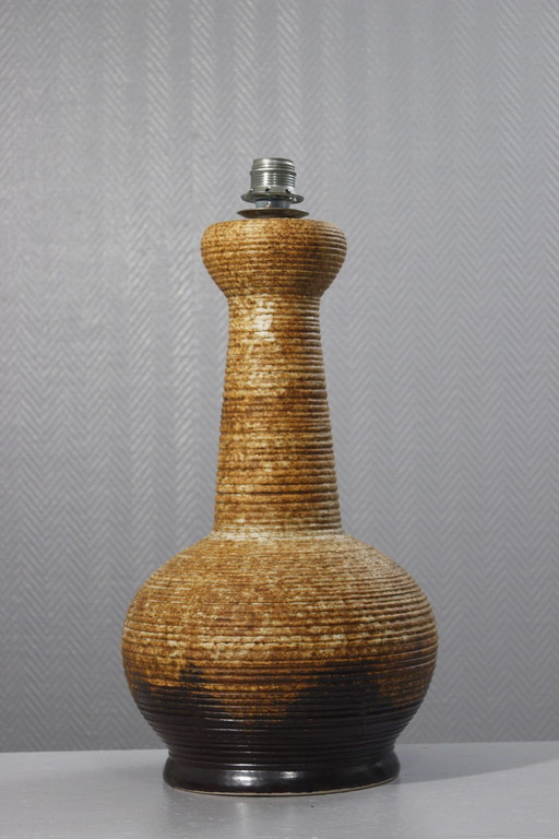 Very large floor lamp base in vintage 1970s ceramic design